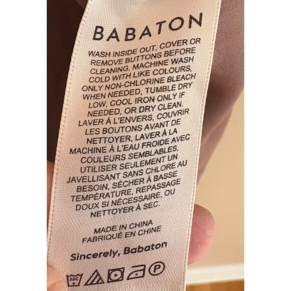 Aritzia Babaton Optima True Wrap Mini Dress Size M  Mauve Mocha Mousse - Picture 15 of 16